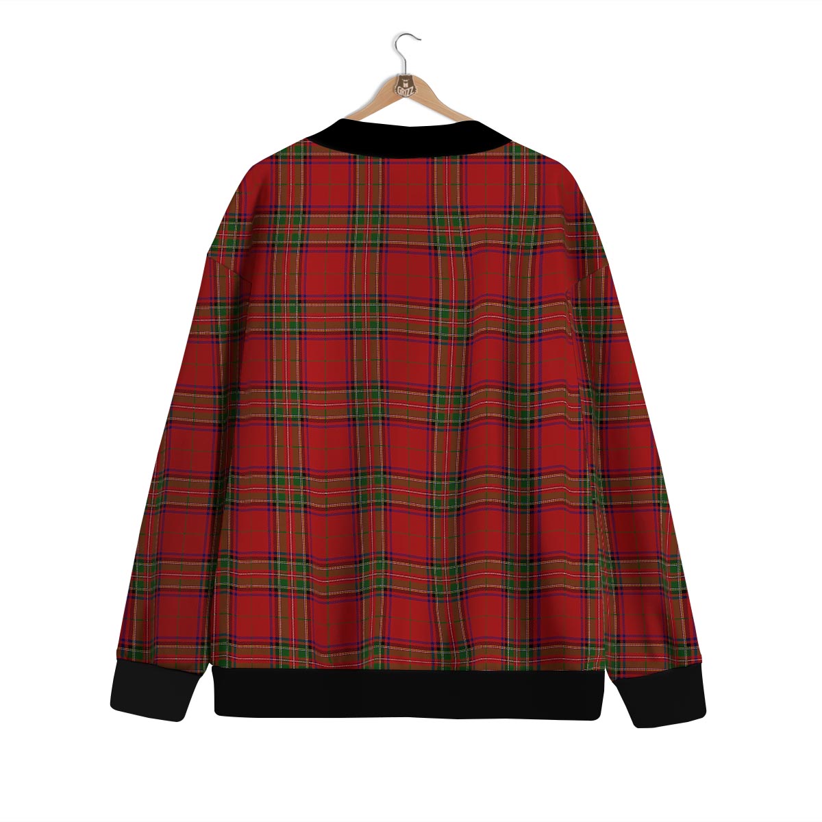 Royal Stewart Tartan Print Pattern Cardigan-grizzshop