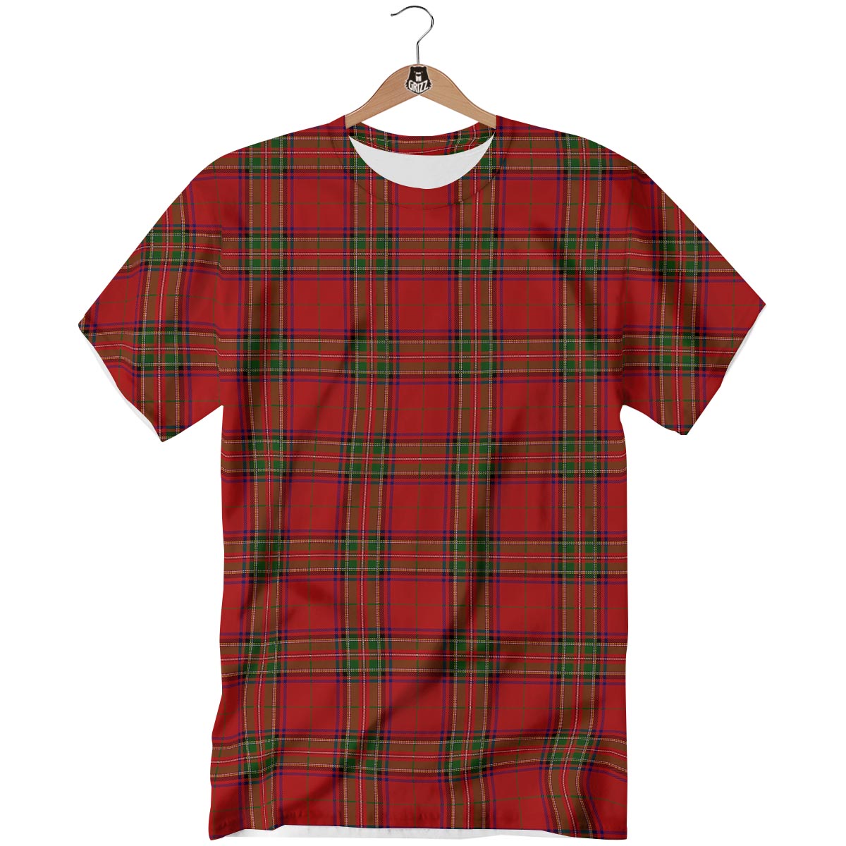 Royal Stewart Tartan Print Pattern T-Shirt-grizzshop