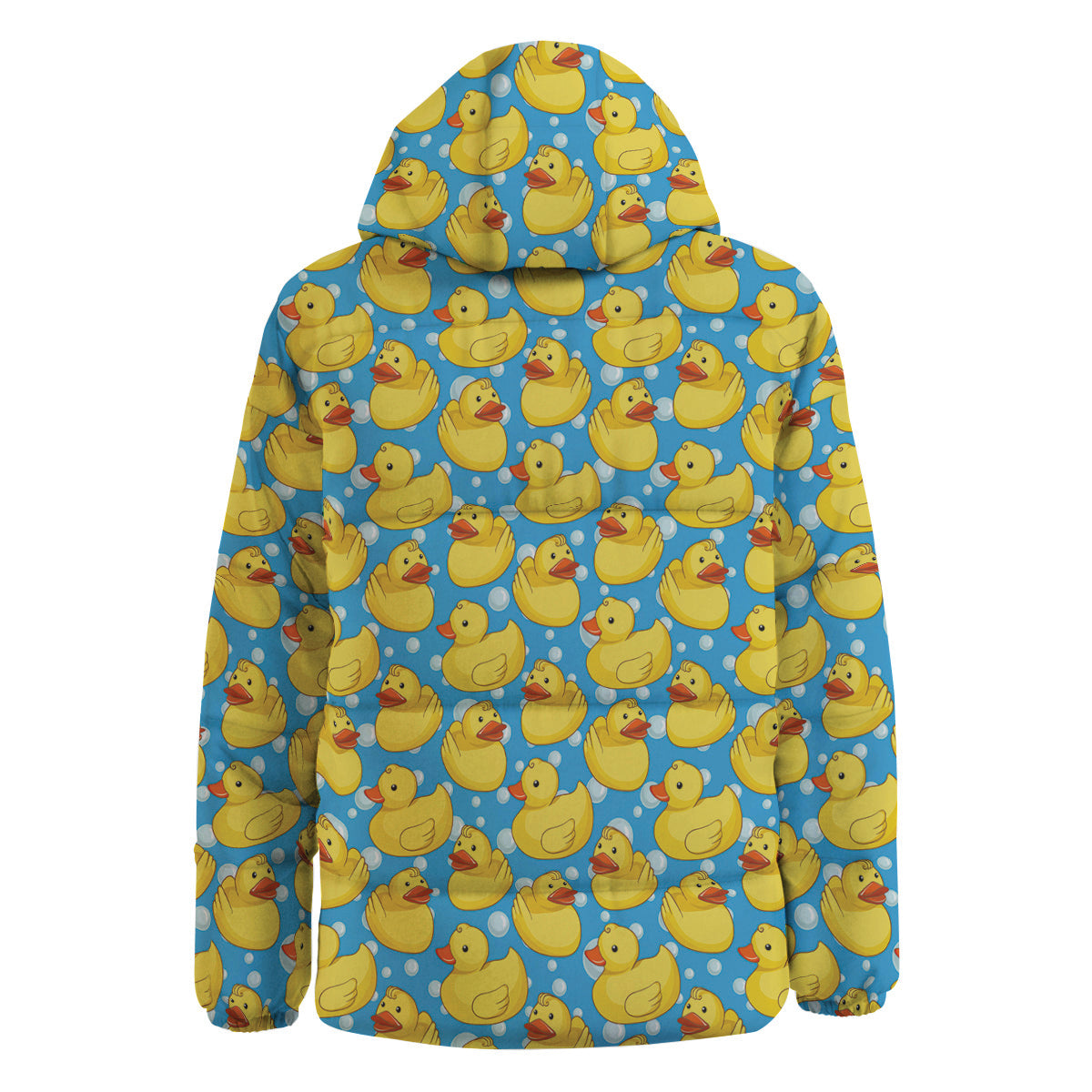Rubber Duck In Water Print Pattern Down Jacket-grizzshop
