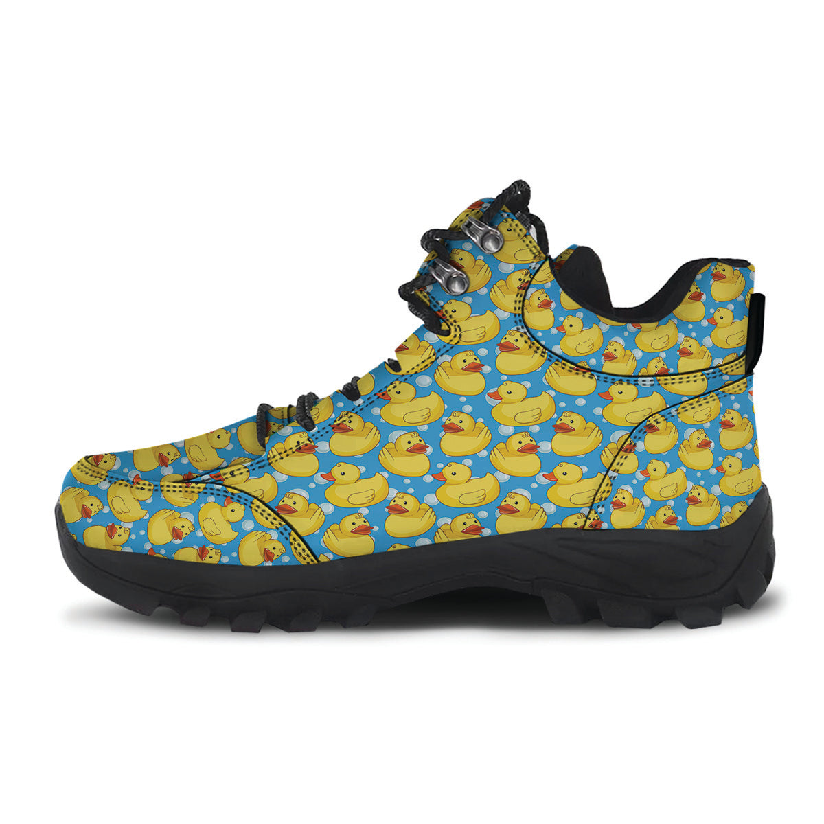 Rubber Duck In Water Print Pattern Hiking Shoes-grizzshop
