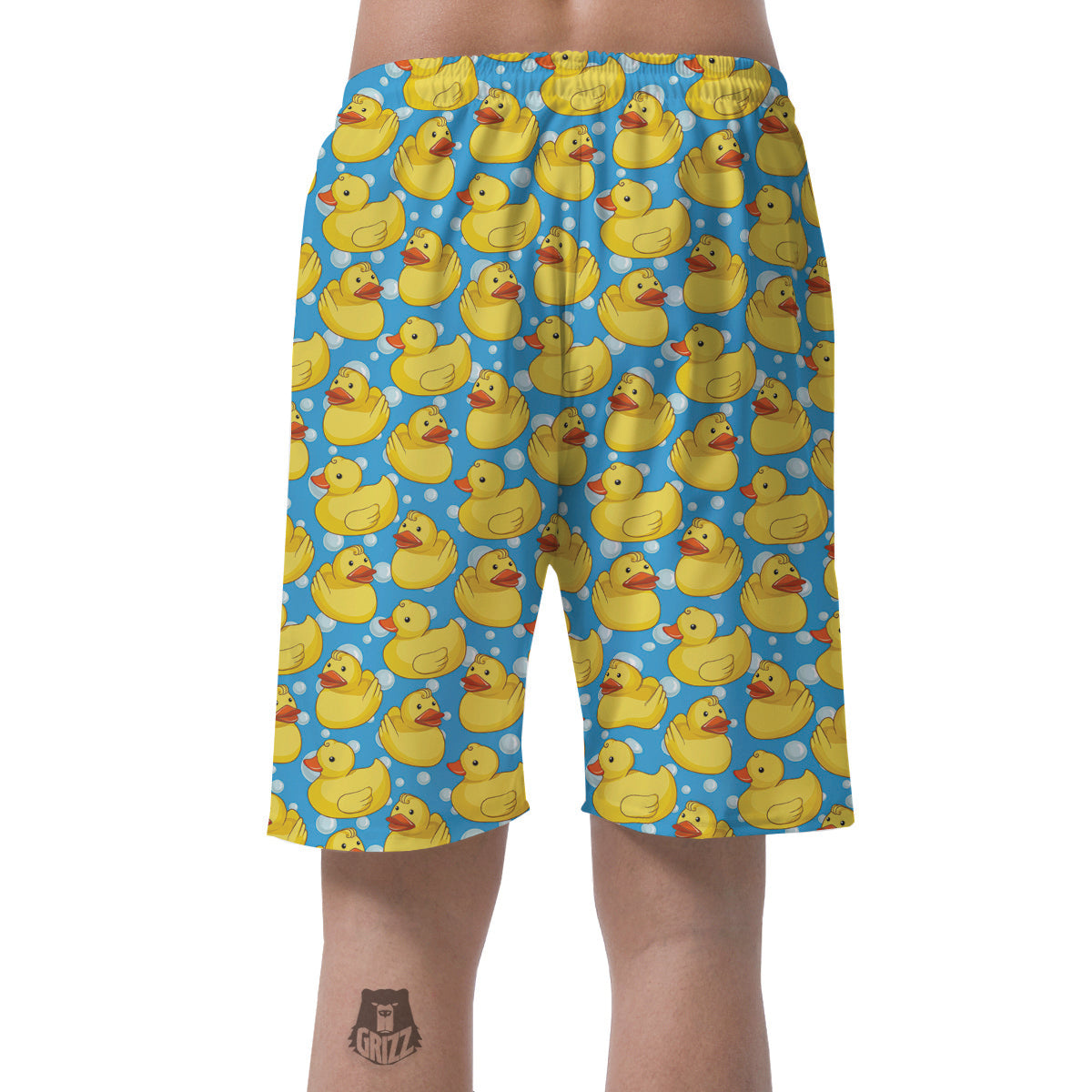 Rubber Duck In Water Print Pattern Men's Shorts-grizzshop