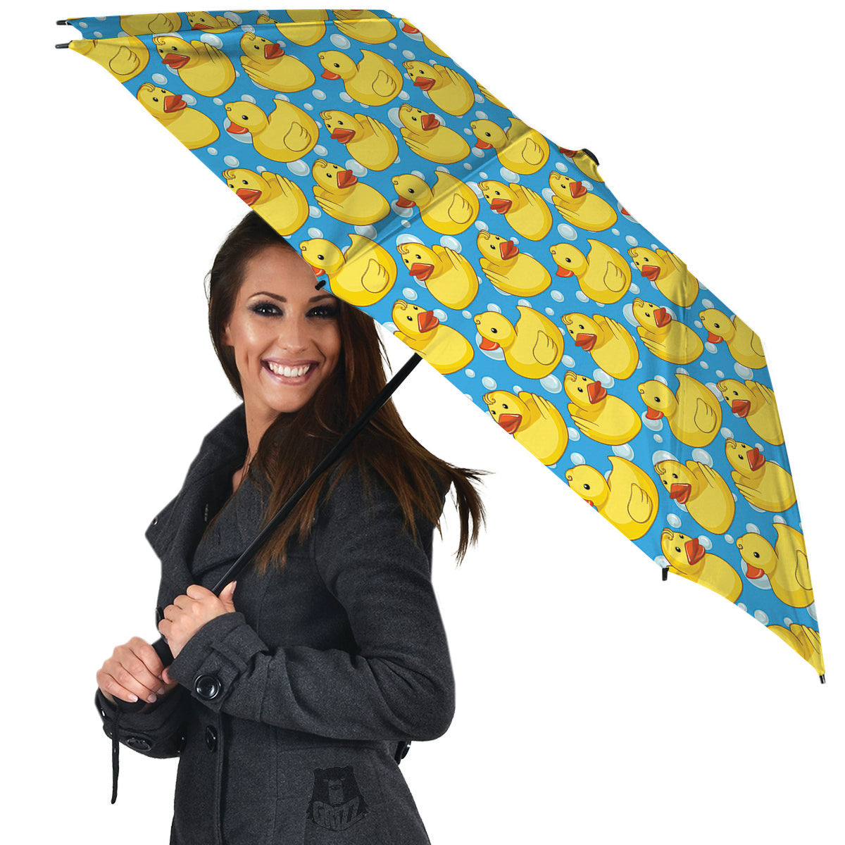 Rubber Duck In Water Print Pattern Umbrella-grizzshop