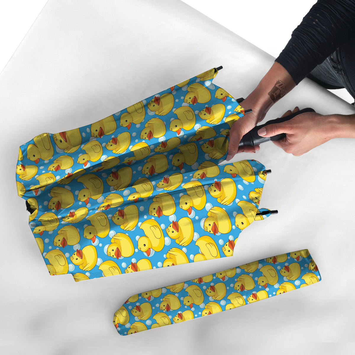 Rubber Duck In Water Print Pattern Umbrella-grizzshop