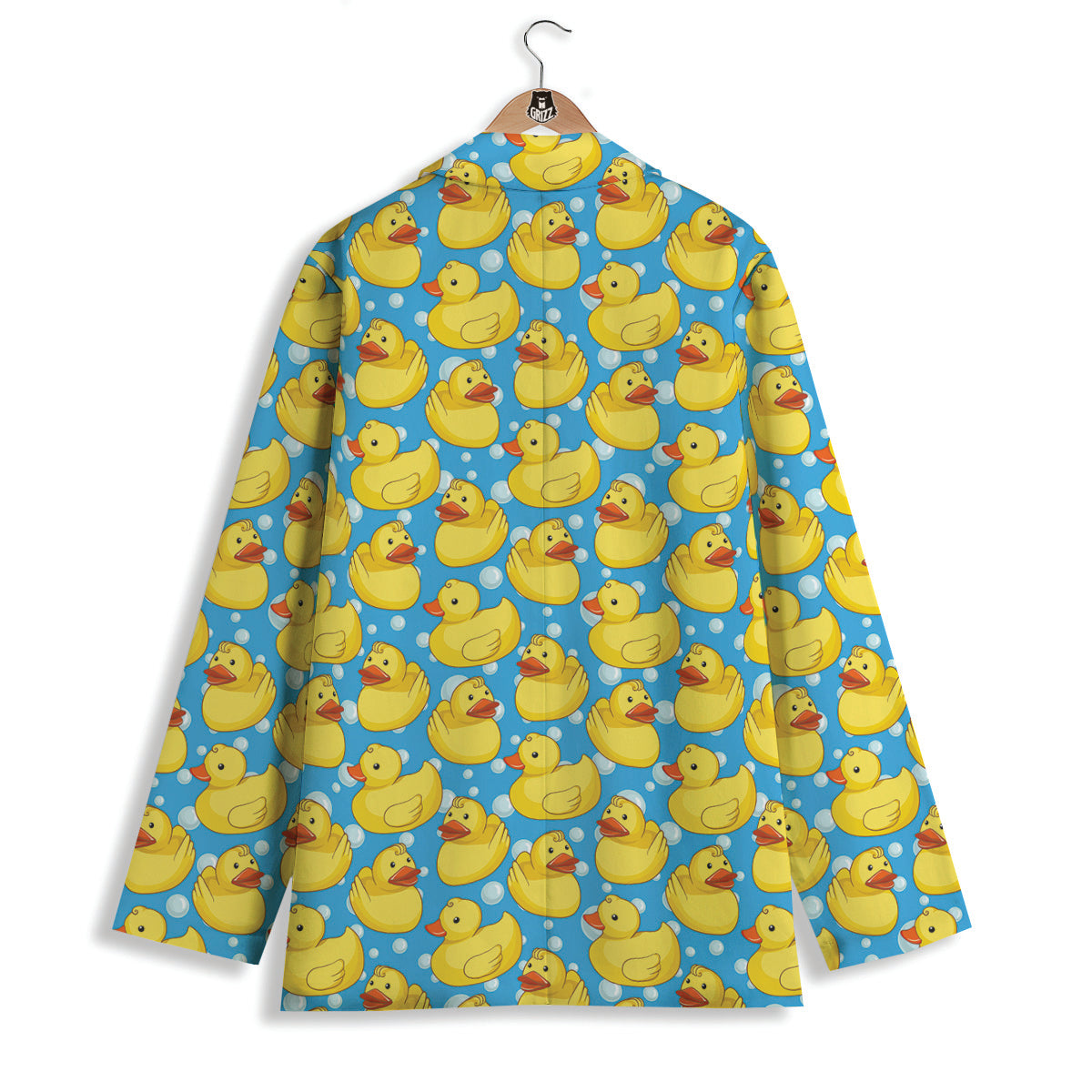 Rubber Duck In Water Print Pattern Women's Blazer-grizzshop