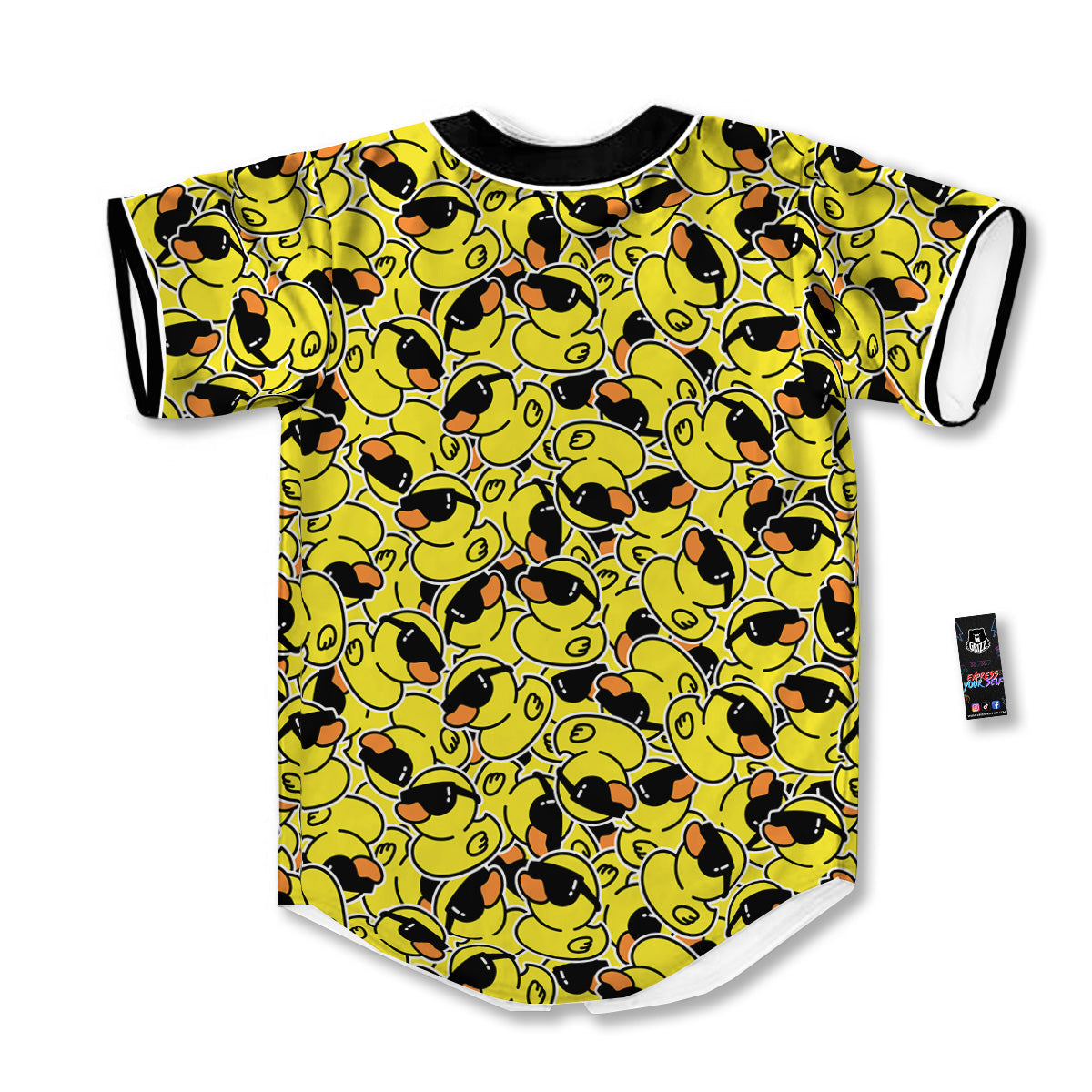 Rubber Duck Mafia Print Pattern Baseball Jersey-grizzshop