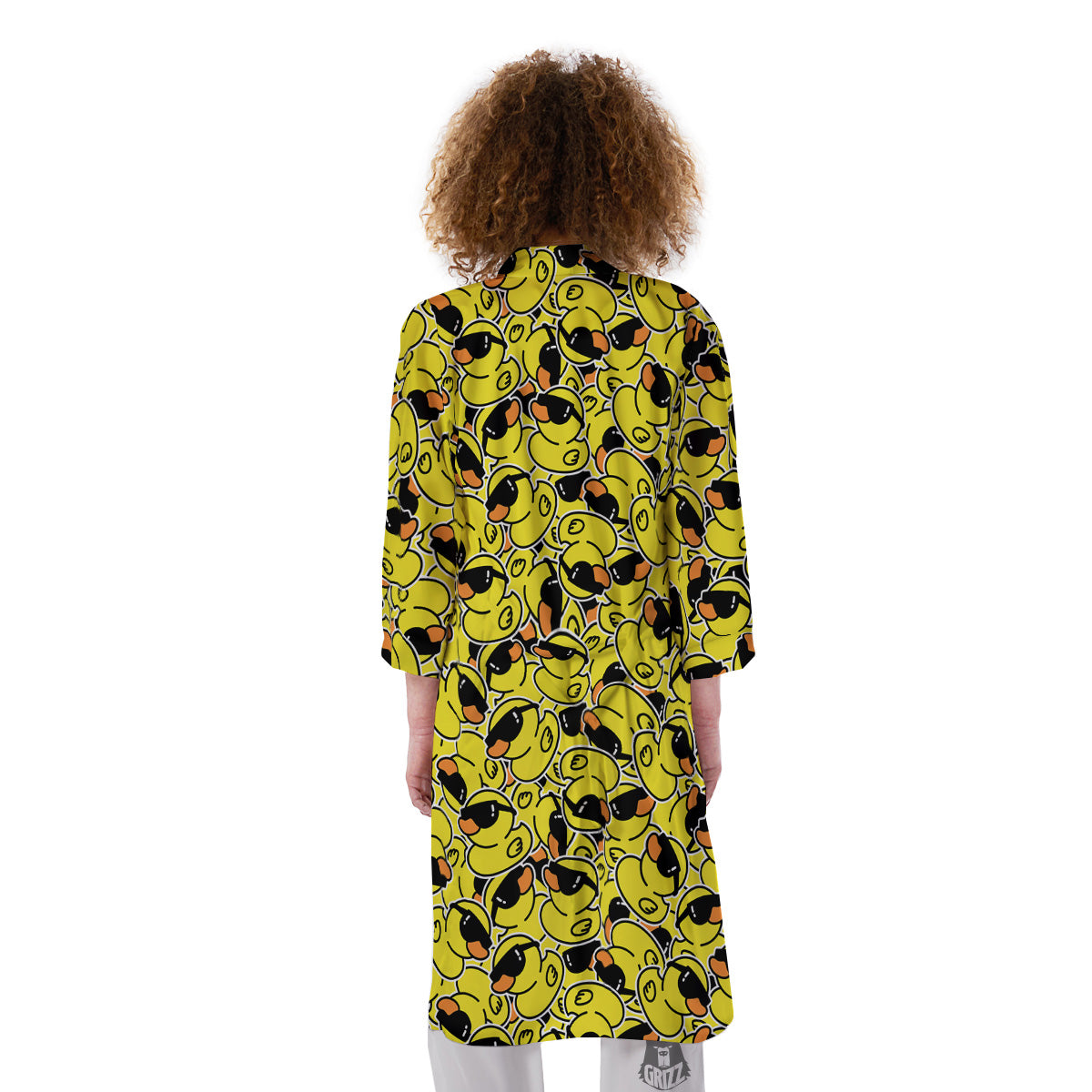 Rubber Duck Mafia Print Pattern Kimono-grizzshop