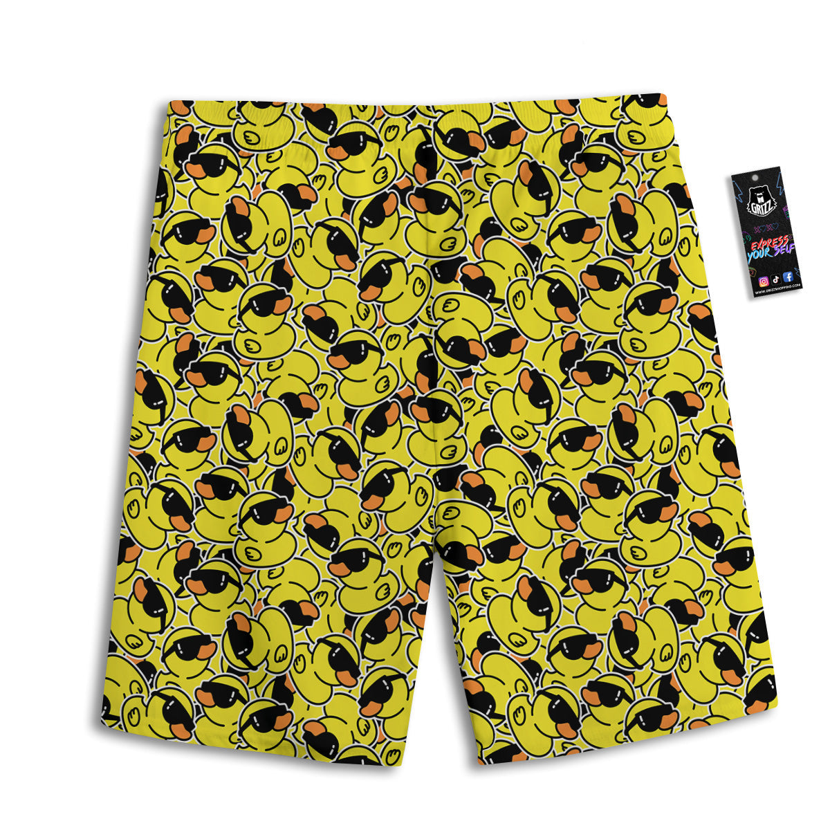 Rubber Duck Mafia Print Pattern Men's Athletic Shorts