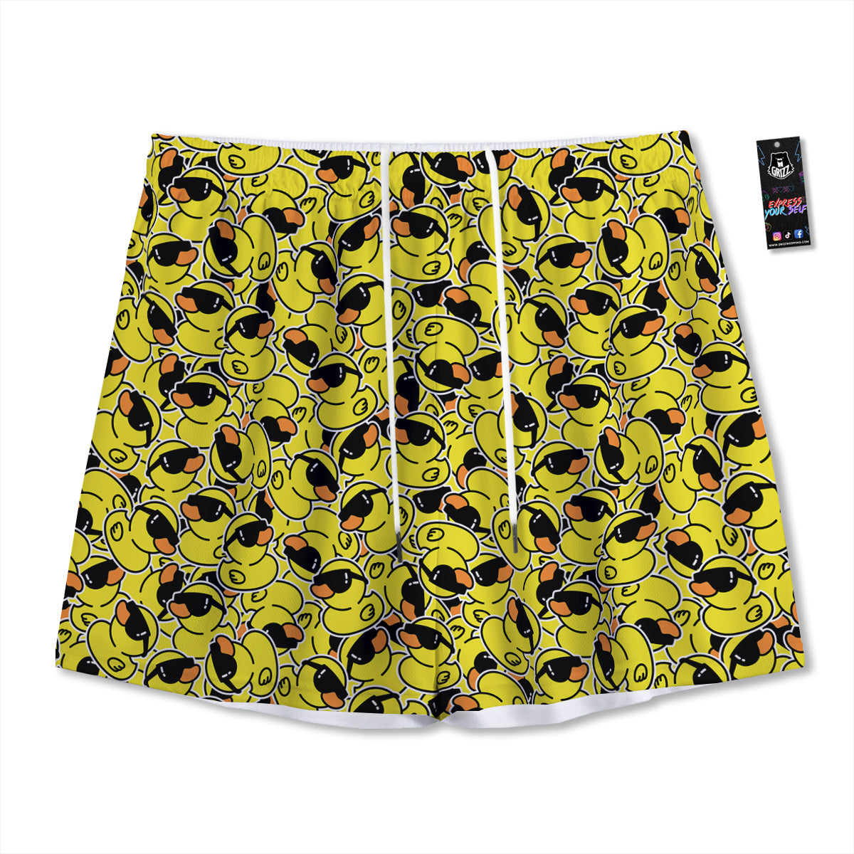 Sparkle Floral Print Mesh Shorts