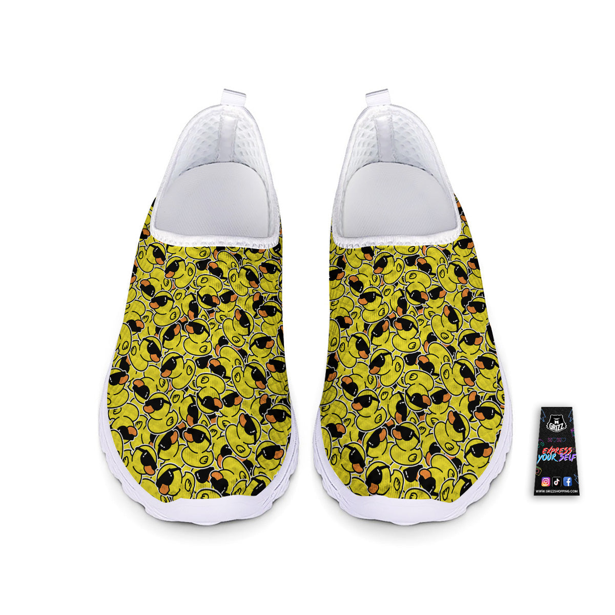 Rubber Duck Mafia Print Pattern Nurse Shoes-grizzshop