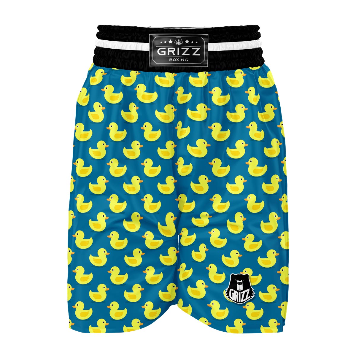 Rubber Duck Pattern Print Boxing Shorts-grizzshop