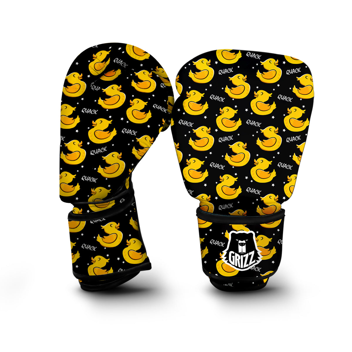 Rubber Duck Print Pattern Boxing Gloves-grizzshop