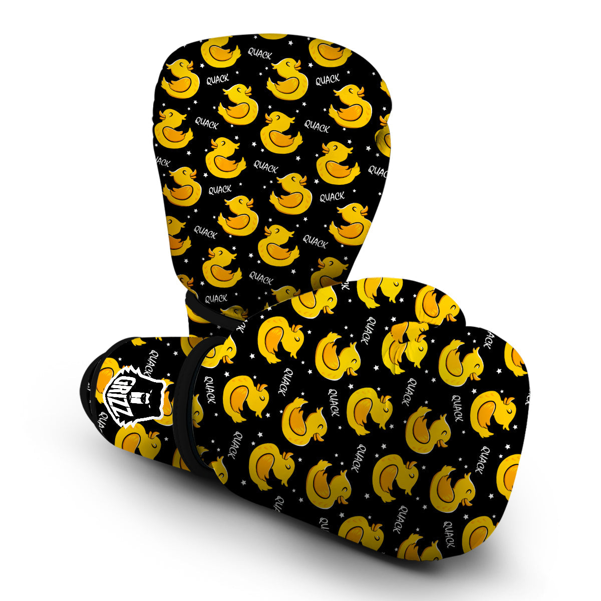 Rubber Duck Print Pattern Boxing Gloves-grizzshop