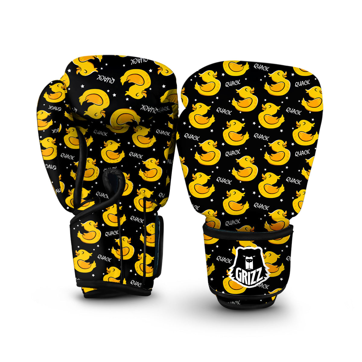 Rubber Duck Print Pattern Boxing Gloves-grizzshop