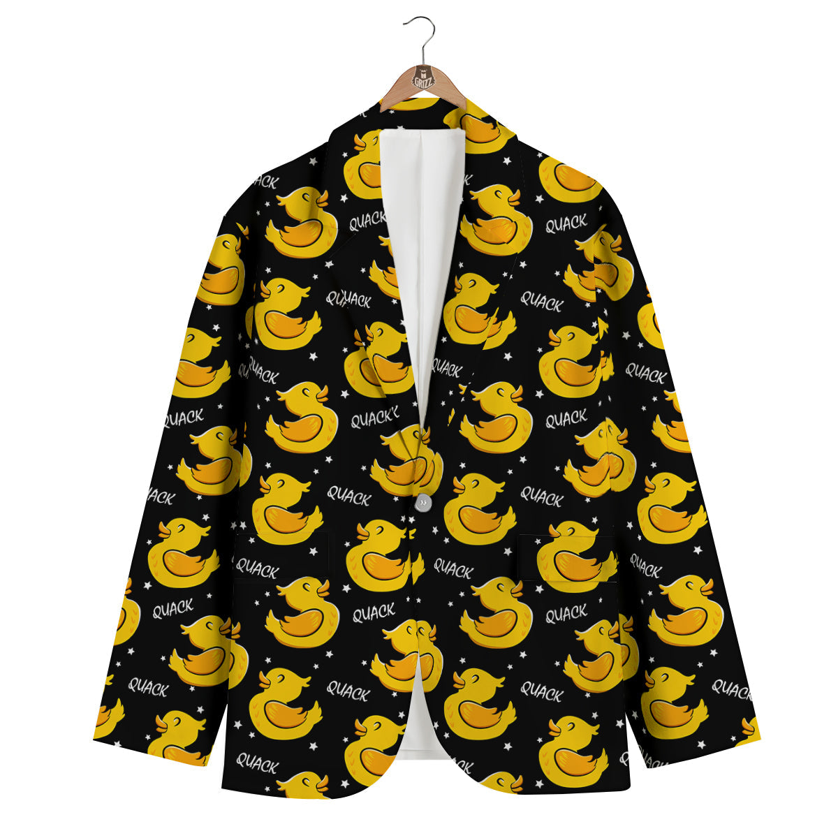 Rubber Duck Print Pattern Men's Blazer-grizzshop
