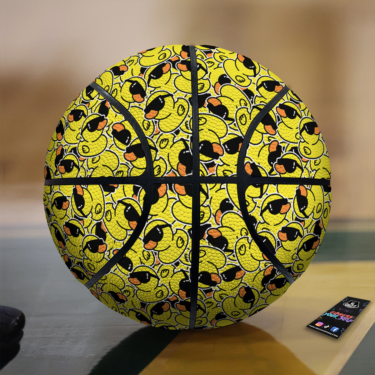 Rubber Duck Mafia Print Pattern Basketball