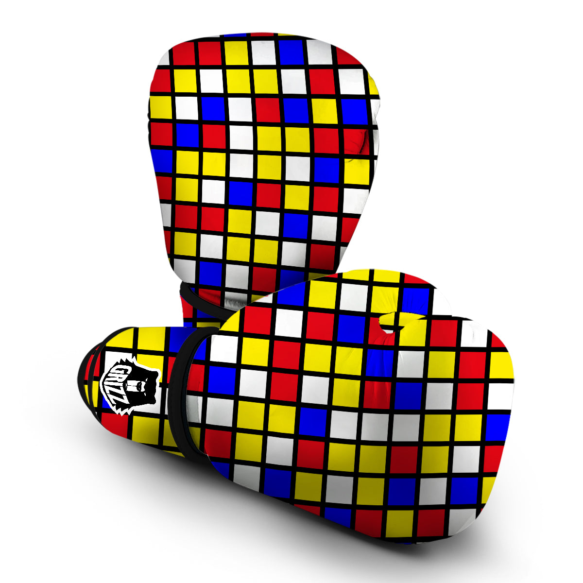 Rubik Table Print Pattern Boxing Gloves-grizzshop