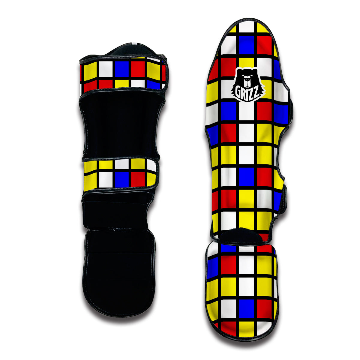 Rubik Table Print Pattern Muay Thai Shin Guards-grizzshop