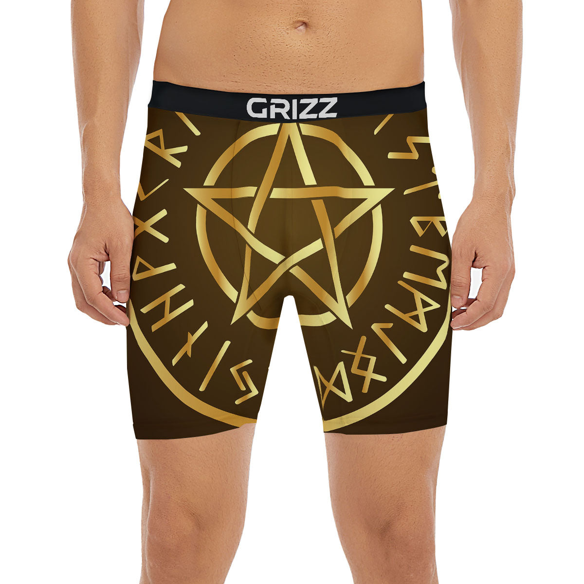 Runes Pentagram Viking Nordic Print Boxer Briefs-grizzshop