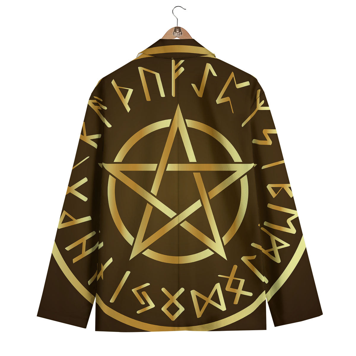Runes Pentagram Viking Nordic Print Men's Blazer-grizzshop