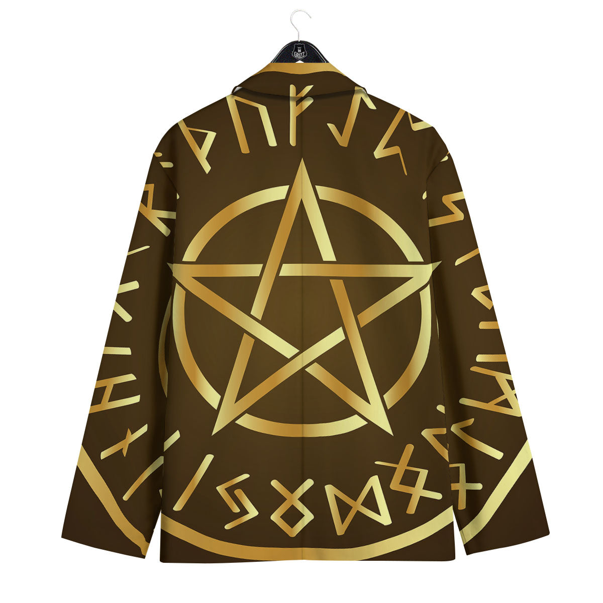 Runes Pentagram Viking Nordic Print Men's Sport Coat-grizzshop