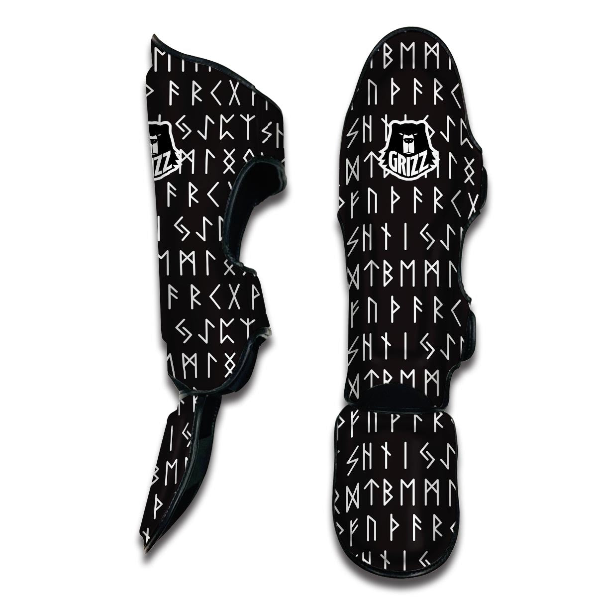 Runic Alphabet Muay Thai Shin Guards-grizzshop