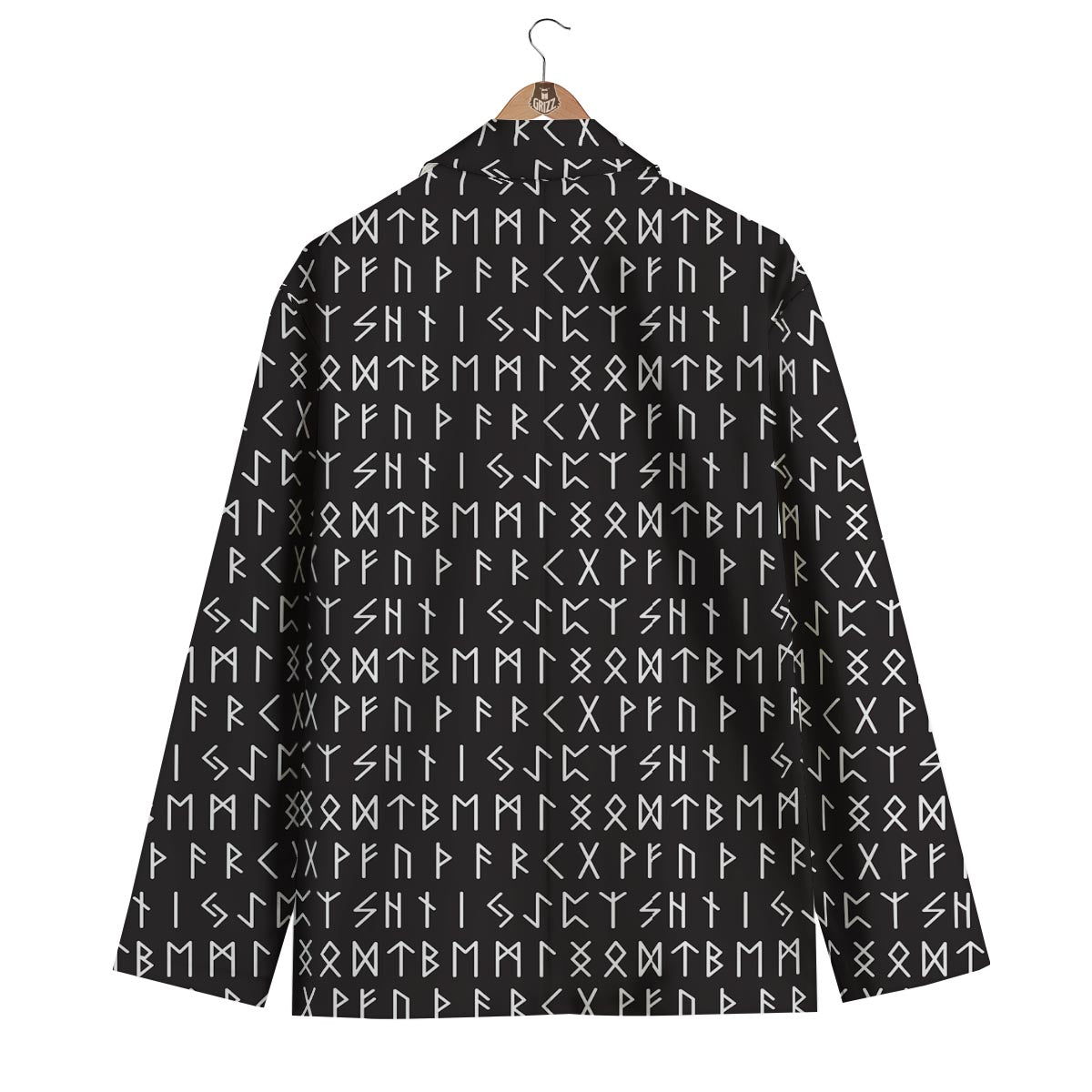 Runic Alphabet Viking Print Men's Blazer-grizzshop