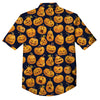 Sacry Halloween Pumpkins Print Pattern Button Up Shirt-grizzshop