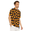 Sacry Halloween Pumpkins Print Pattern Men's Golf Shirts-grizzshop