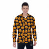 Sacry Halloween Pumpkins Print Pattern Men's Long Sleeve Shirts-grizzshop