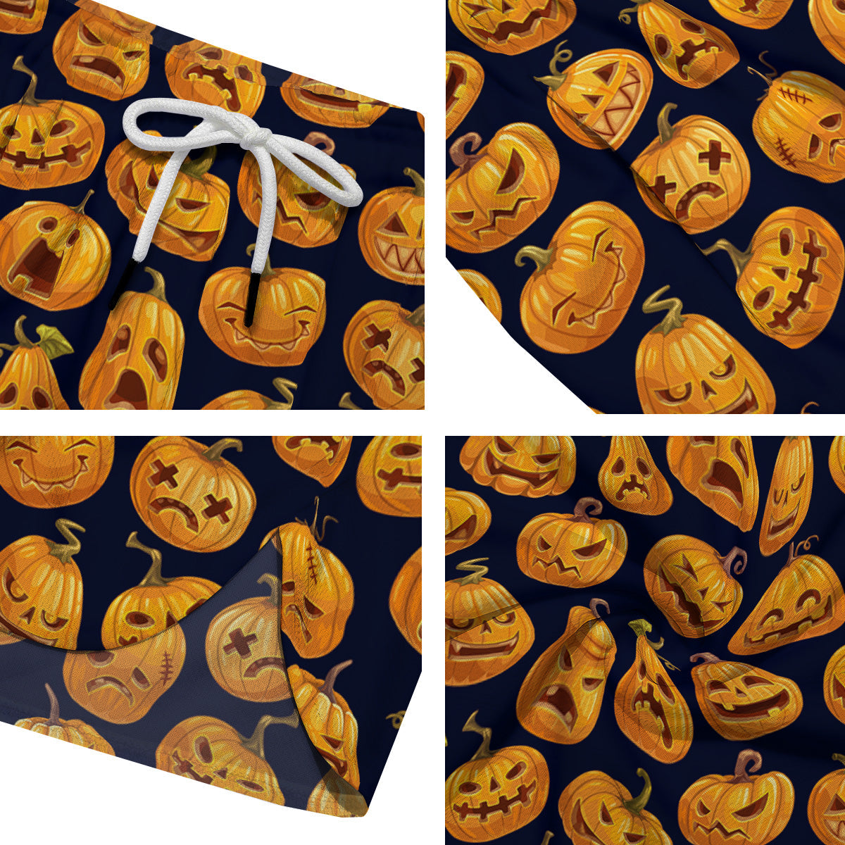 Sacry Halloween Pumpkins Print Pattern Men's Running Shorts-grizzshop