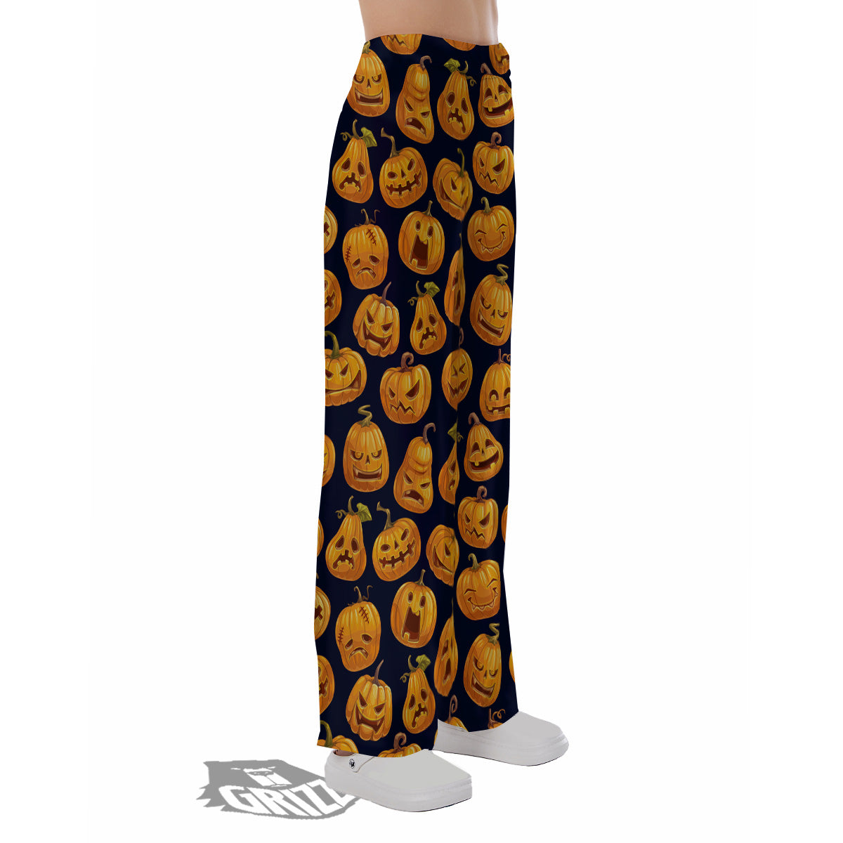 Sacry Halloween Pumpkins Print Pattern Pajama Pants-grizzshop