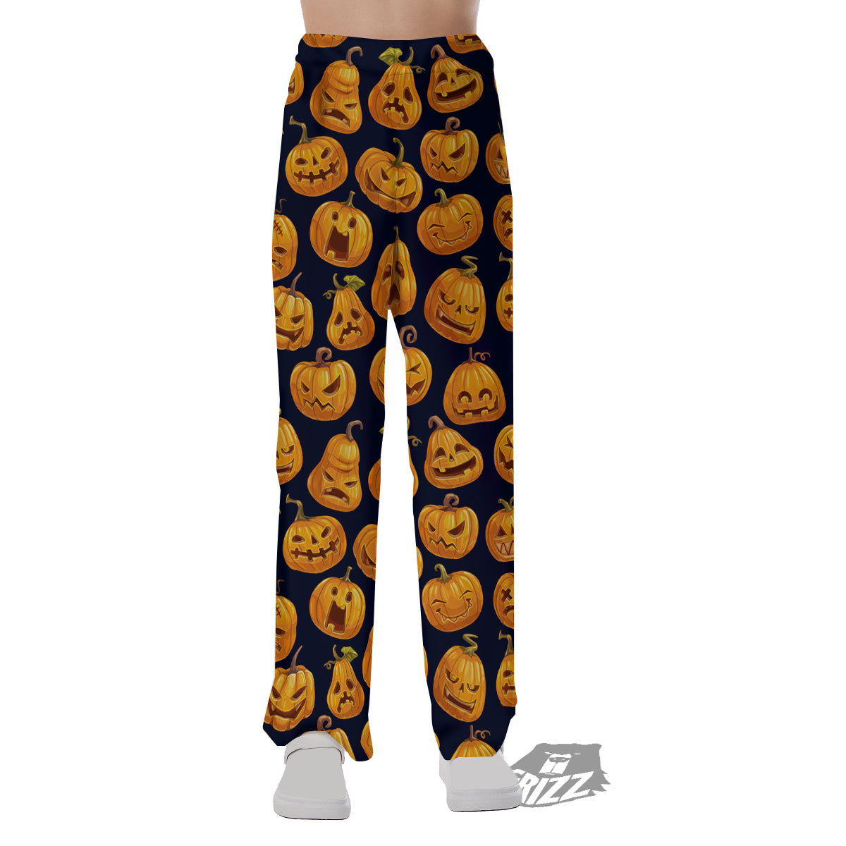 Sacry Halloween Pumpkins Print Pattern Pajama Pants-grizzshop