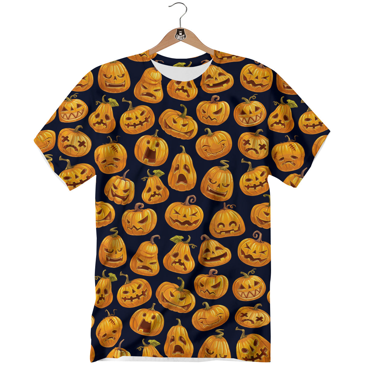 Sacry Halloween Pumpkins Print Pattern T-Shirt-grizzshop