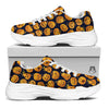 Sacry Halloween Pumpkins Print Pattern White Chunky Shoes-grizzshop