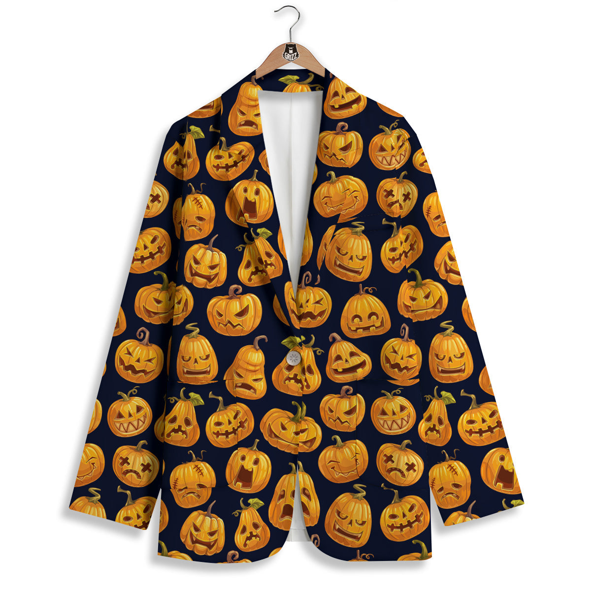 Sacry Halloween Pumpkins Print Pattern Women's Blazer-grizzshop