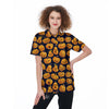 Sacry Halloween Pumpkins Print Pattern Women's Golf Shirts-grizzshop