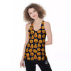 Sacry Halloween Pumpkins Print Pattern Women's Racerback Tank Top-grizzshop