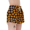 Sacry Halloween Pumpkins Print Pattern Women's Shorts-grizzshop