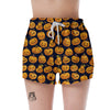 Sacry Halloween Pumpkins Print Pattern Women's Shorts-grizzshop