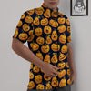 Sacry Halloween Pumpkins Print Pattern Untucked Shirts-grizzshop