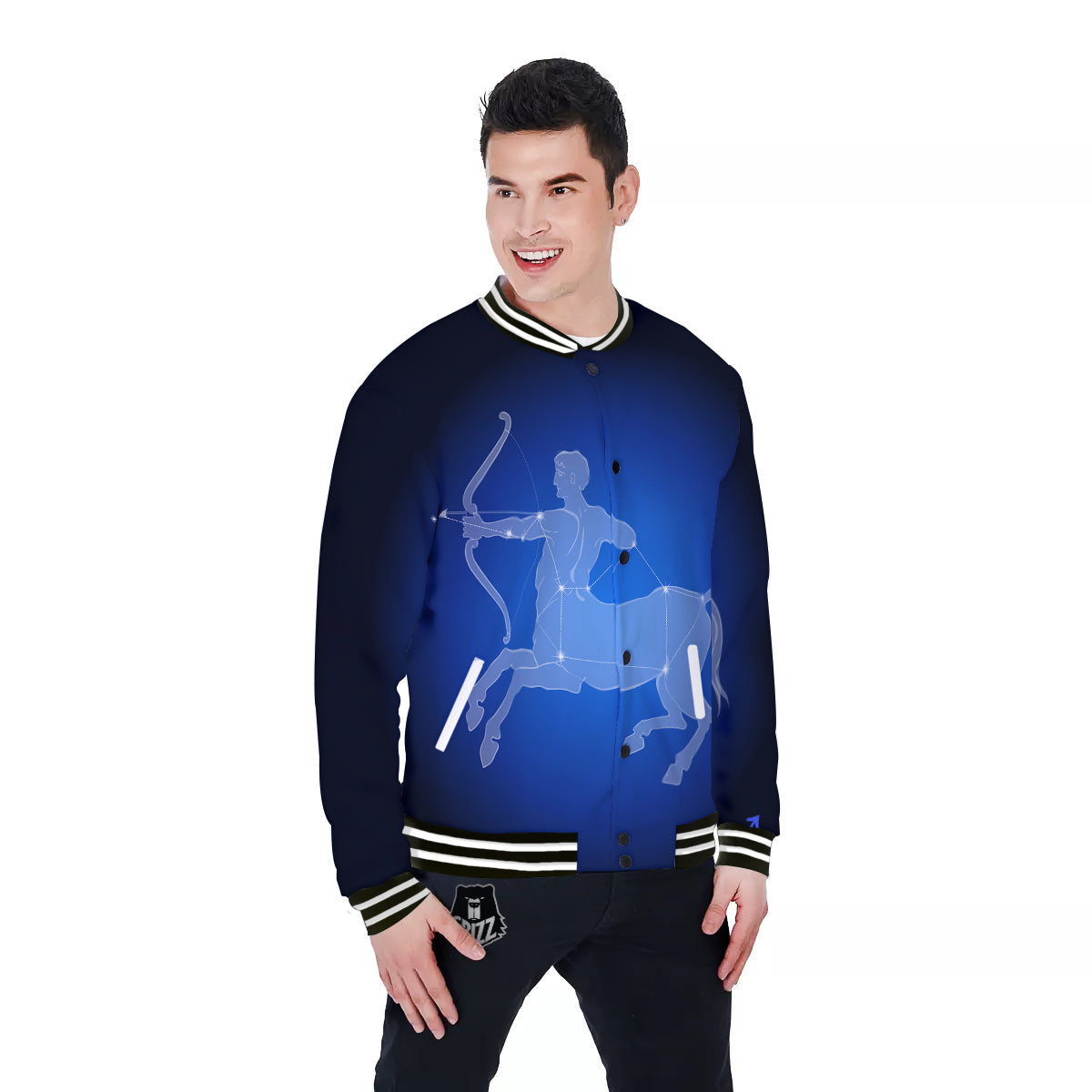 Sagittarius Constellation Print Baseball Jacket-grizzshop