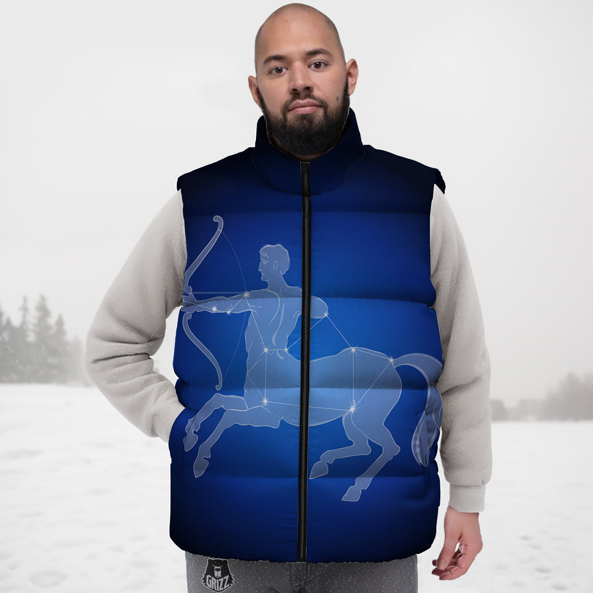 Sagittarius Constellation Print Down Vest