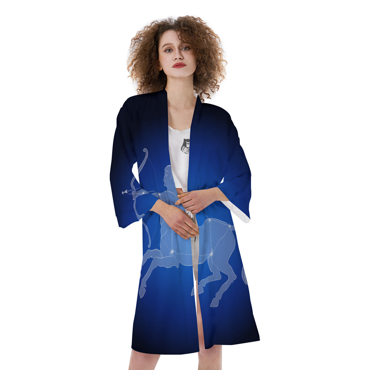 Sagittarius Constellation Print Kimono-grizzshop