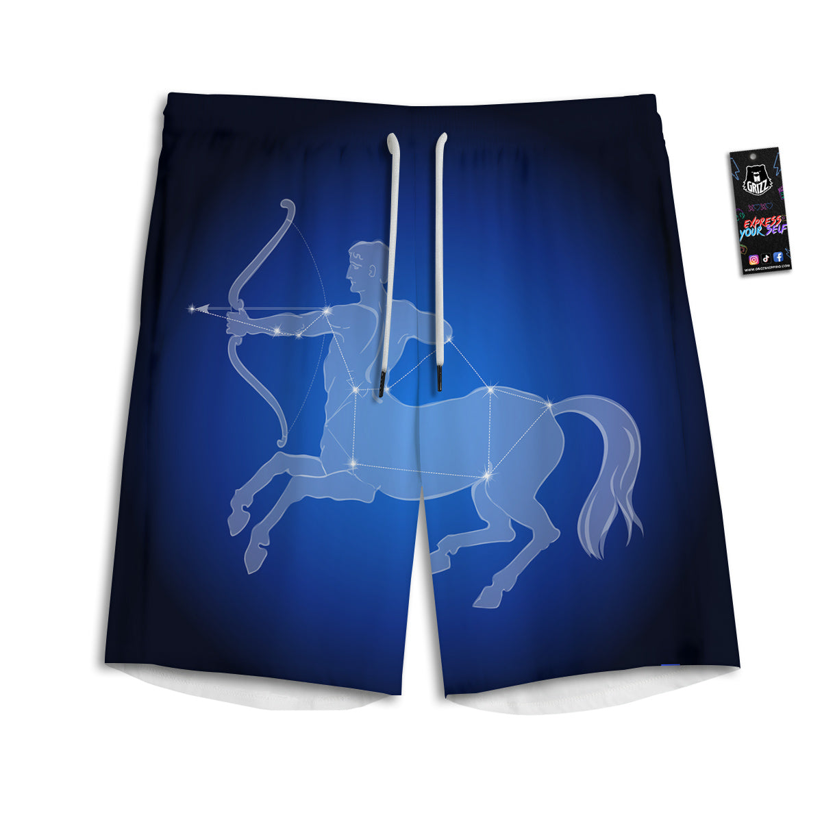 Sagittarius Constellation Print Men's Athletic Shorts