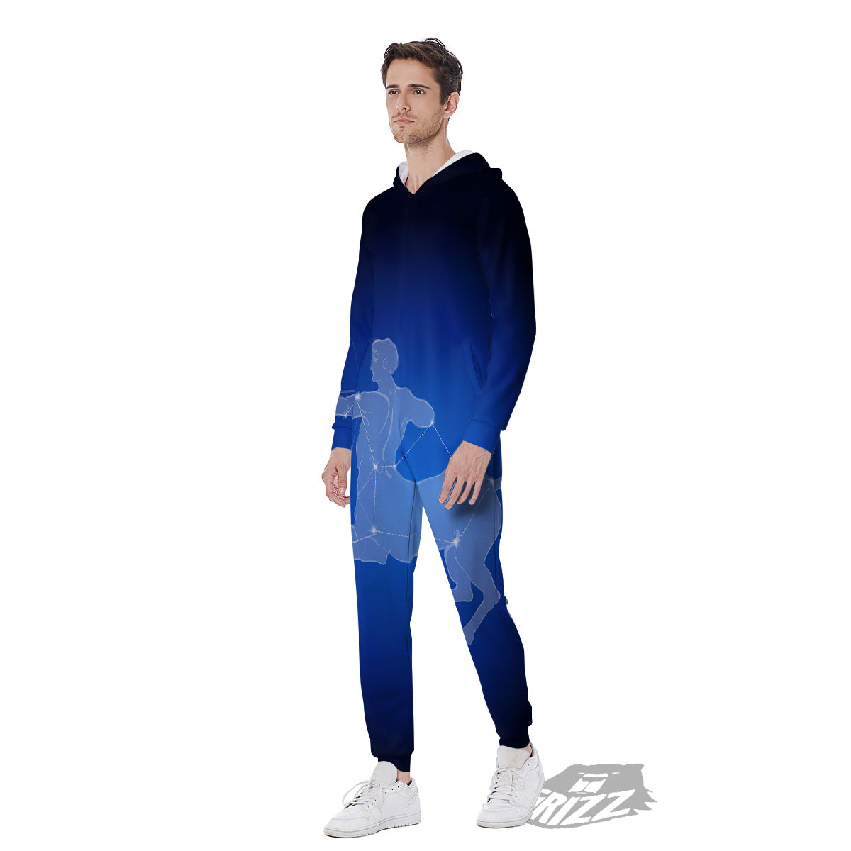 Sagittarius Constellation Print Men's Jumpsuit-grizzshop