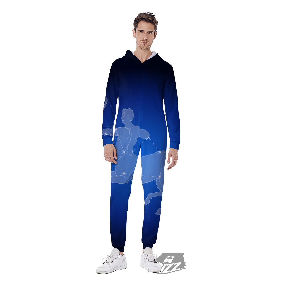 Sagittarius Constellation Print Men's Jumpsuit-grizzshop