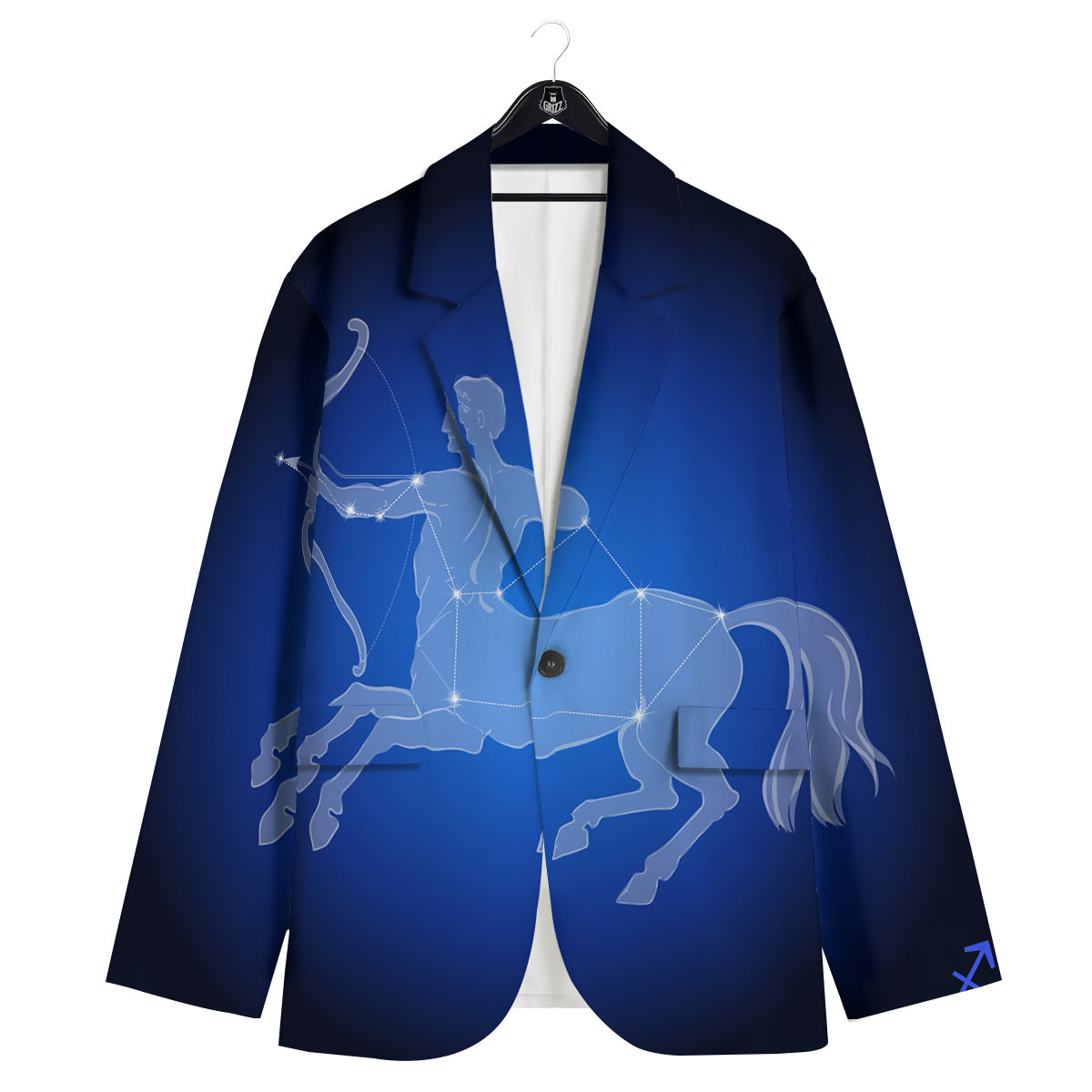 Sagittarius Constellation Print Men's Sport Coat-grizzshop