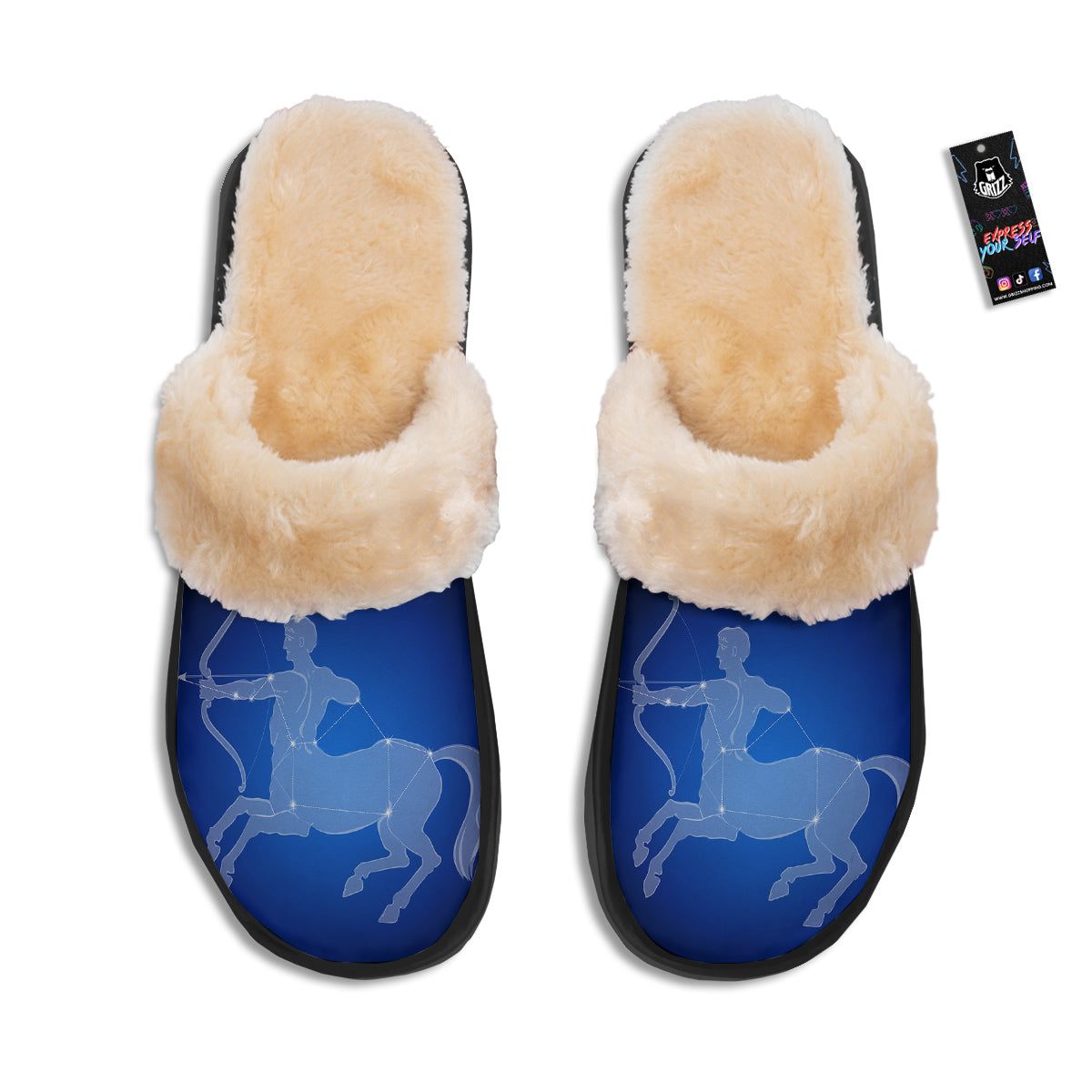 Sagittarius Constellation Print Slippers-grizzshop