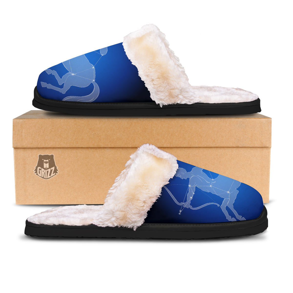 Sagittarius Constellation Print Slippers-grizzshop