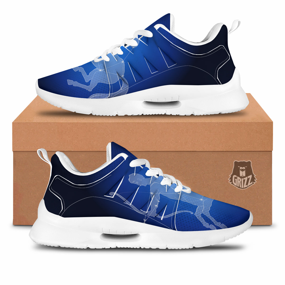 Sagittarius Constellation Print Tennis Shoes-grizzshop